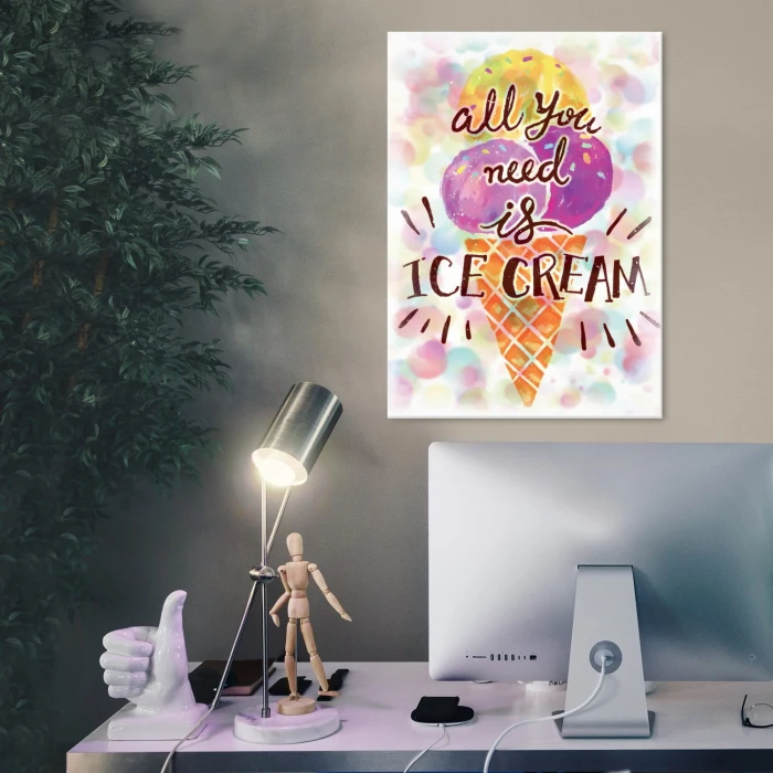 Plakat metalowy Ice cream Lody Prezent