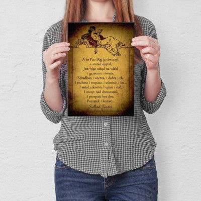 Plakat metalowy Kobieta Prezent