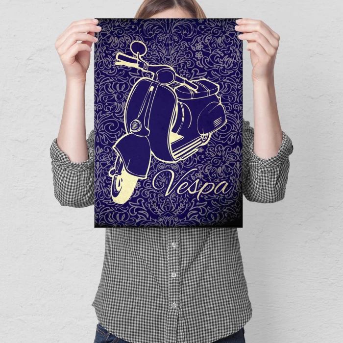 Plakat metalowy Vespa skuter Prezent