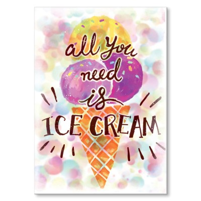 Plakat metalowy Ice cream Lody Prezent
