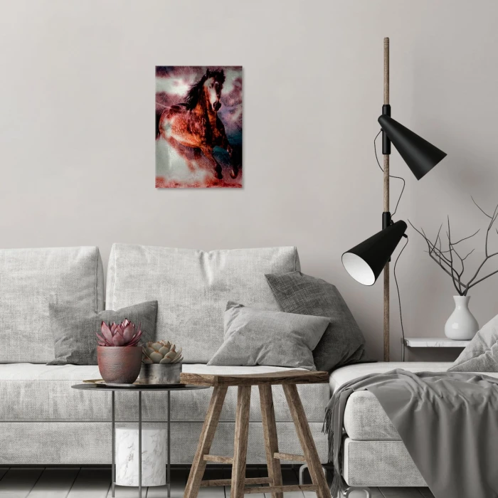 Plakat metalowy Koń w biegu Prezent
