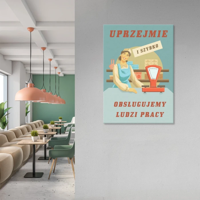 Plakat metalowy Ludzie pracy Prezent