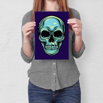 Plakat metalowy Czaszka Prezent