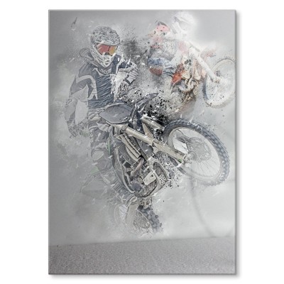 Plakat metalowy Motocross Prezent