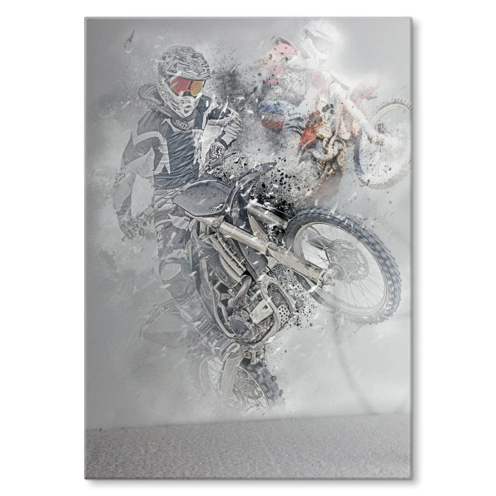 Plakat metalowy Motocross Prezent