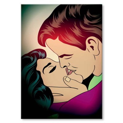 Plakat metalowy Pocałunek Prezent