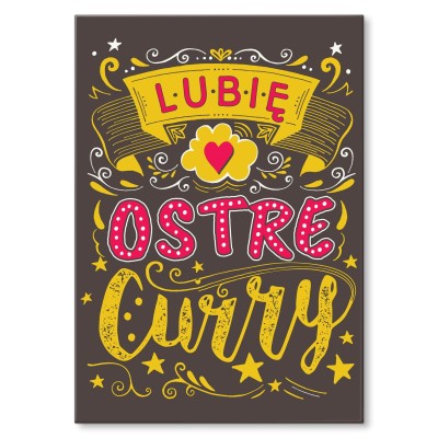Plakat metalowy Lubię ostre curry Prezent