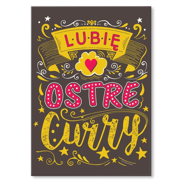Plakat metalowy Lubię ostre curry Prezent