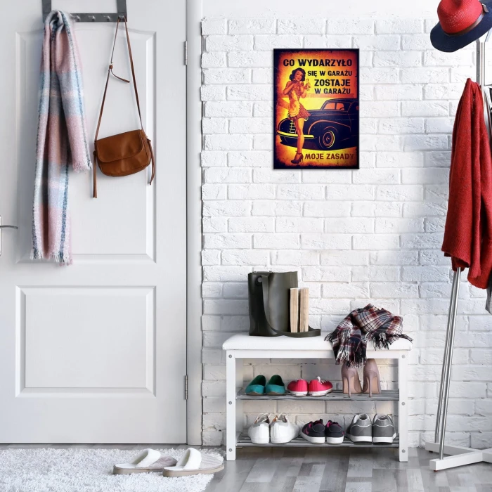 Plakat metalowy Moje zasady dziewczyna Prezent