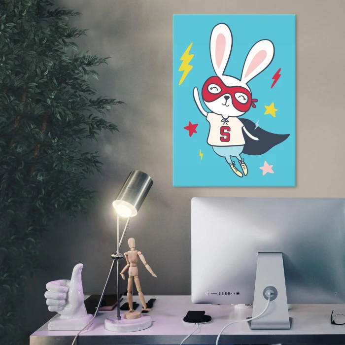 Plakat metalowy Super zając Prezent