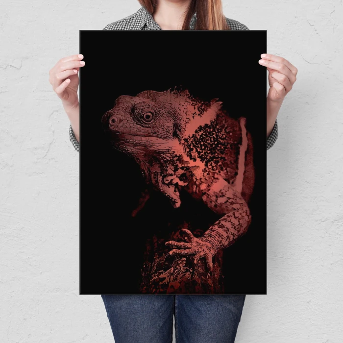 Plakat metalowy Jaszczur Prezent