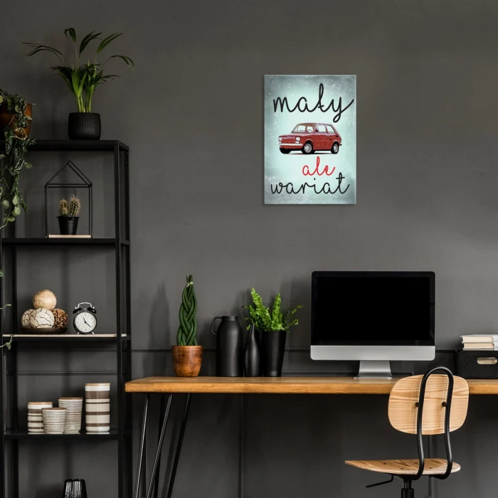 Plakat metalowy Mały wariat Fiat 126P Prezent