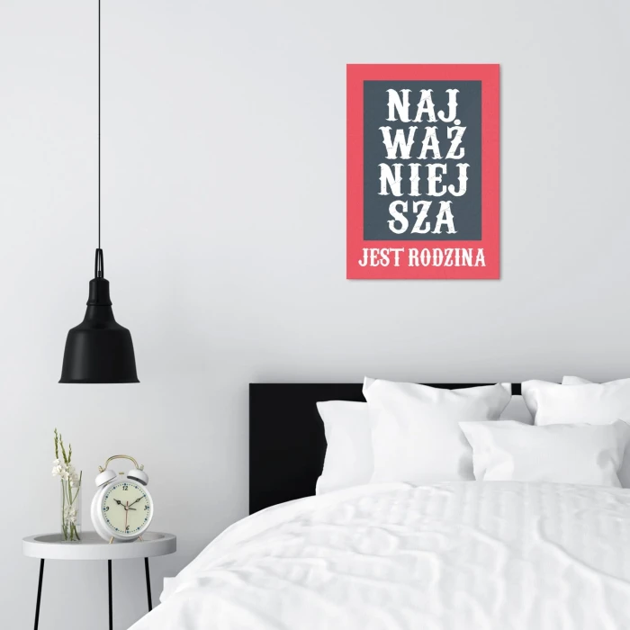 Plakat metalowy Rodzina jest najważniejsza Prezent