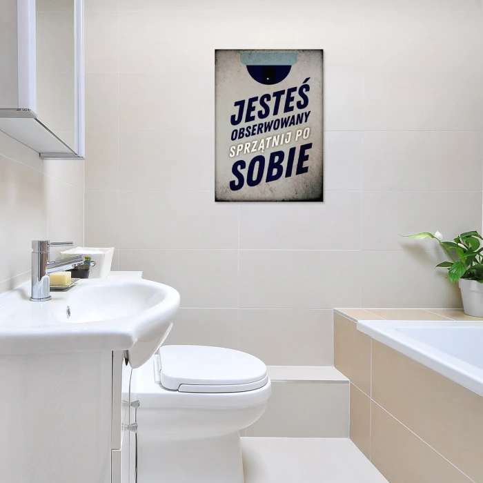 Plakat metalowy Jesteś obserwowany Prezent