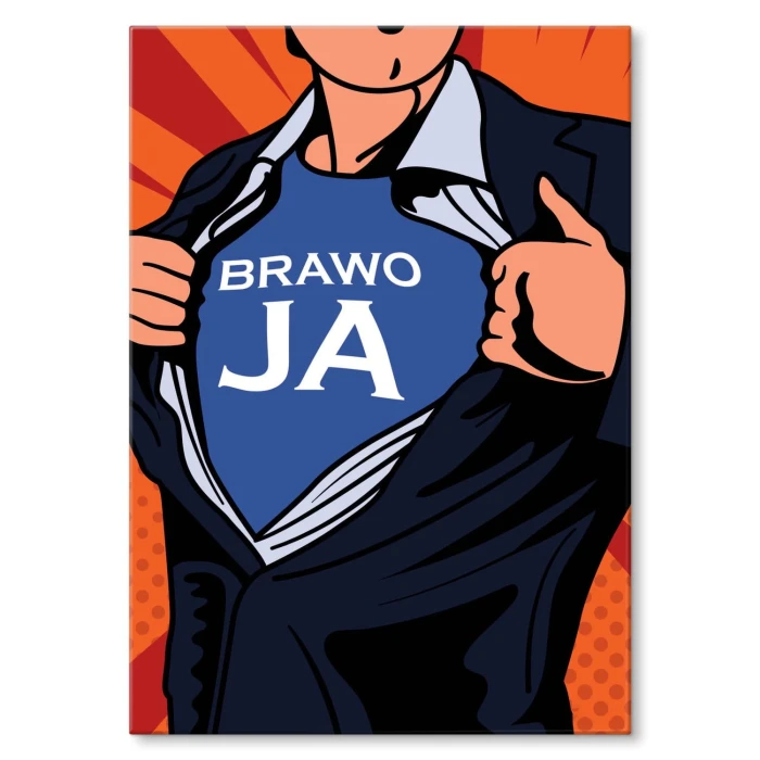 Plakat metalowy Brawo ja Prezent