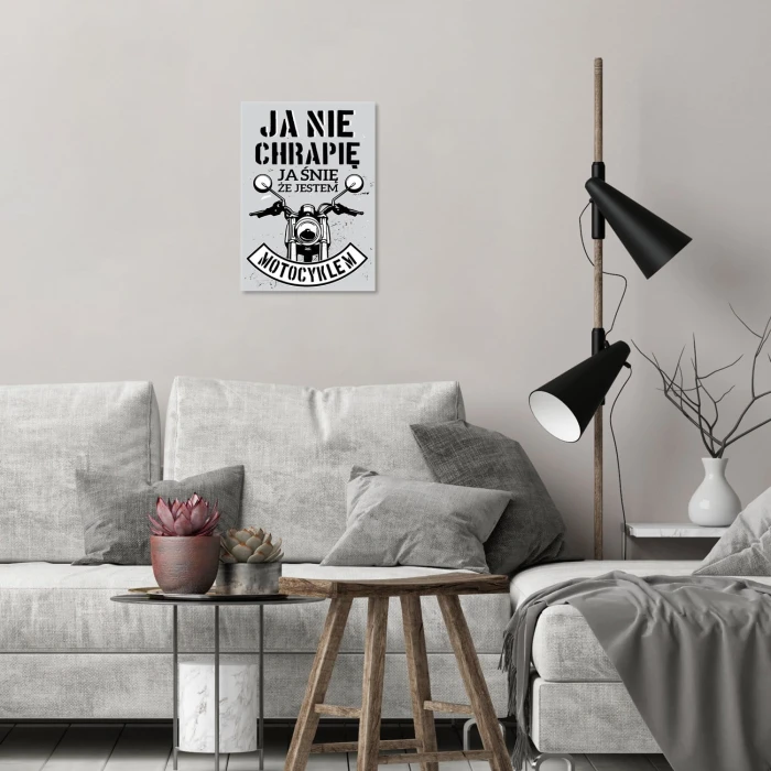 Plakat metalowy Ja nie chrapię Prezent