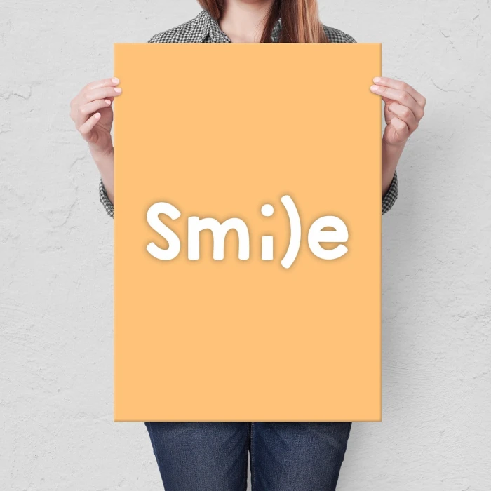 Plakat metalowy Smile Prezent