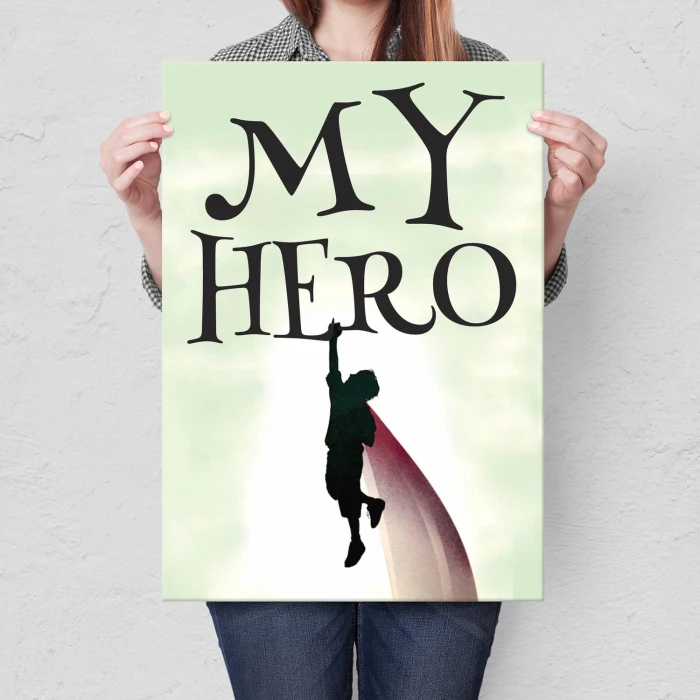 Plakat metalowy My hero Prezent