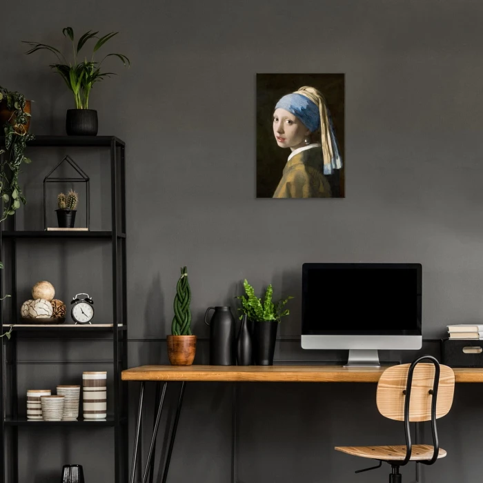 Plakat metalowy Vermeer Z perłą Prezent