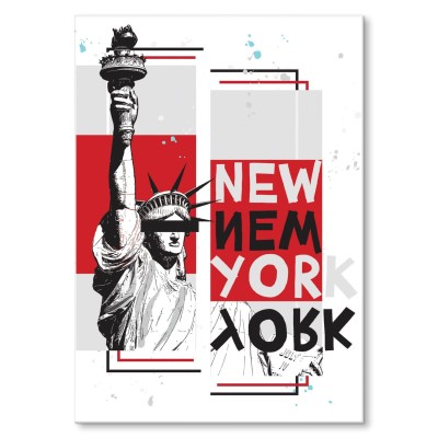 Plakat metalowy New York Nowy Jork Prezent