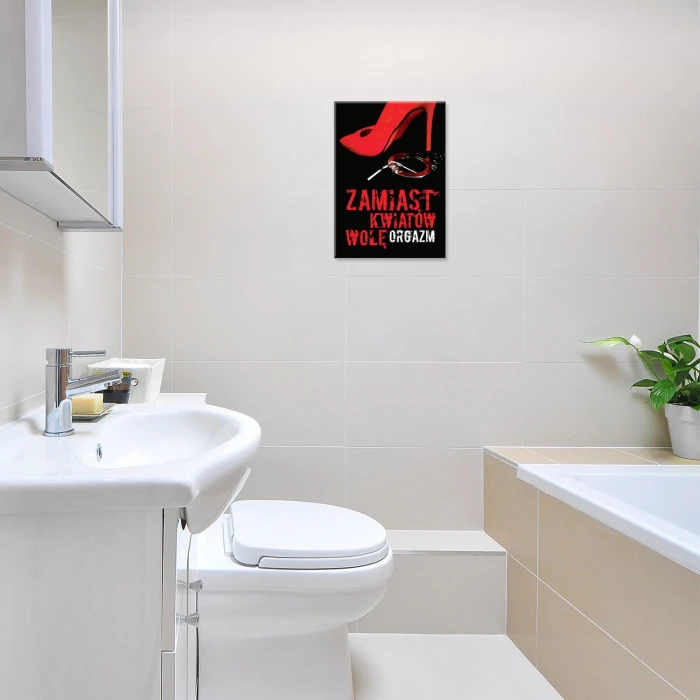 Plakat metalowy Orgazm Prezent