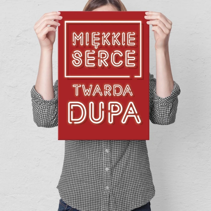 Plakat metalowy Miękkie serce Prezent