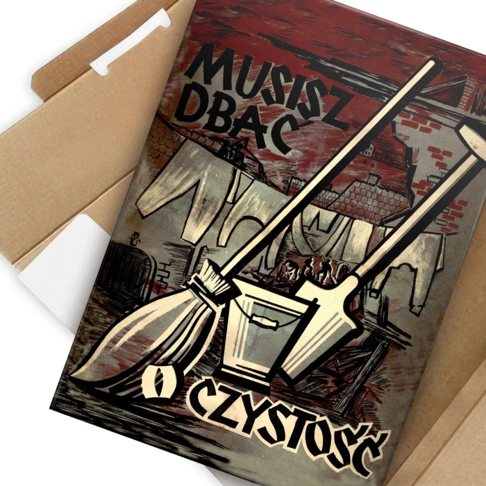 Plakat metalowy Musisz dbać o czystość Prezent