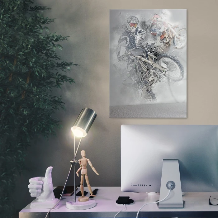 Plakat metalowy Motocross Prezent