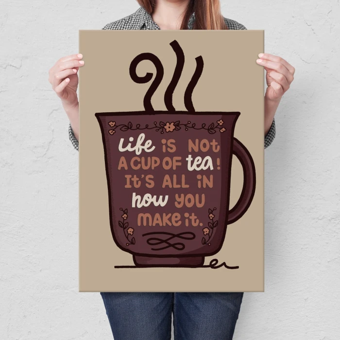 Plakat metalowy life like tea Prezent