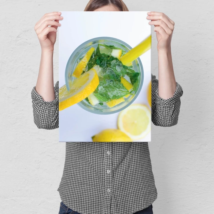 Plakat metalowy Mięta z cytryną Prezent