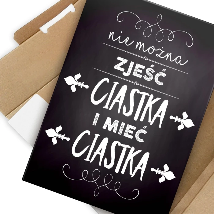 Plakat metalowy Ciastka Prezent