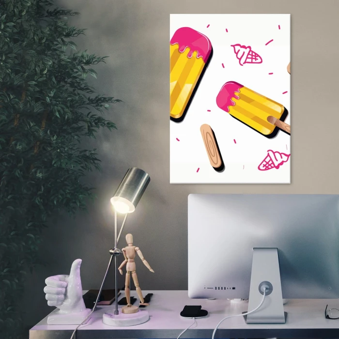 Plakat metalowy Lody na patyku Prezent
