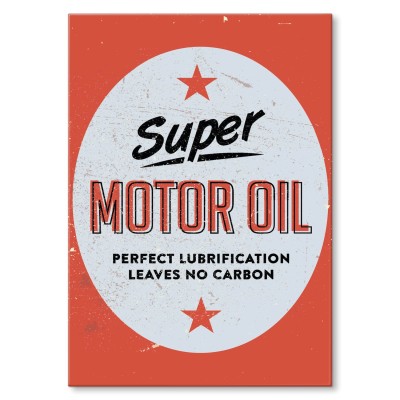 Plakat metalowy Super motor oil Prezent