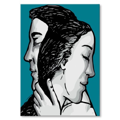 Plakat metalowy Wtuleni w siebie Prezent