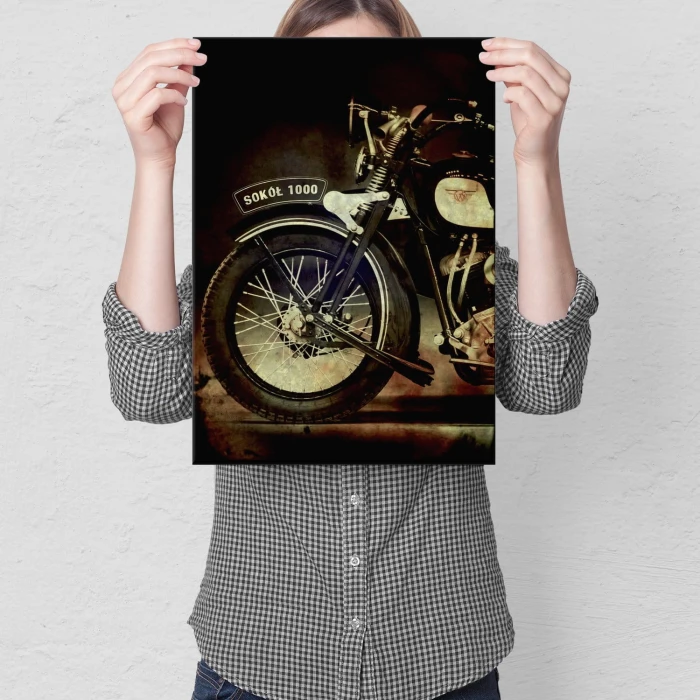 Plakat metalowy Motocykl Sokół Prezent