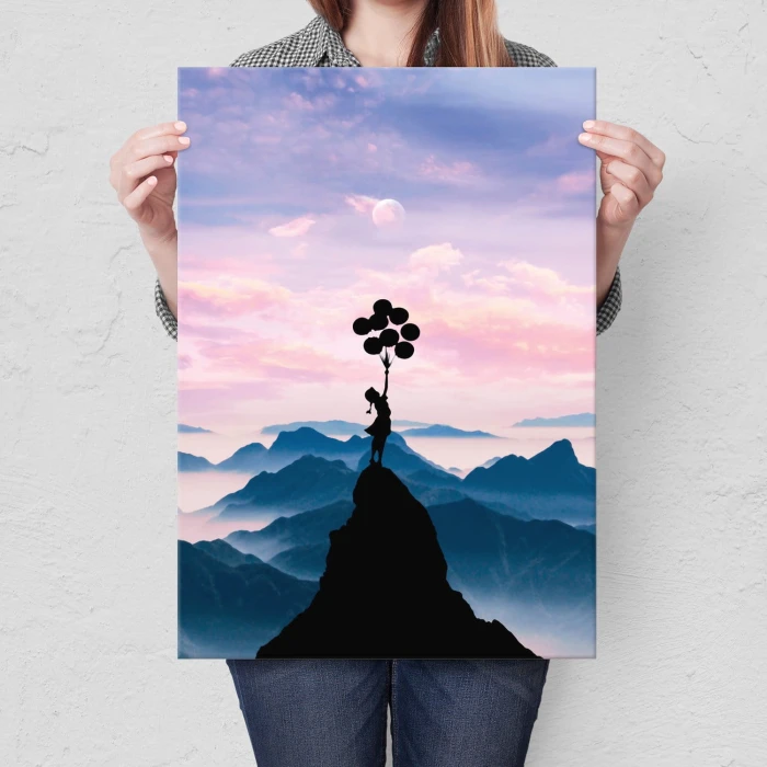 Plakat metalowy Mountain girl Prezent