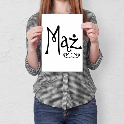 Plakat metalowy Mąż Prezent