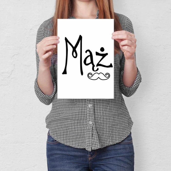 Plakat metalowy Mąż Prezent