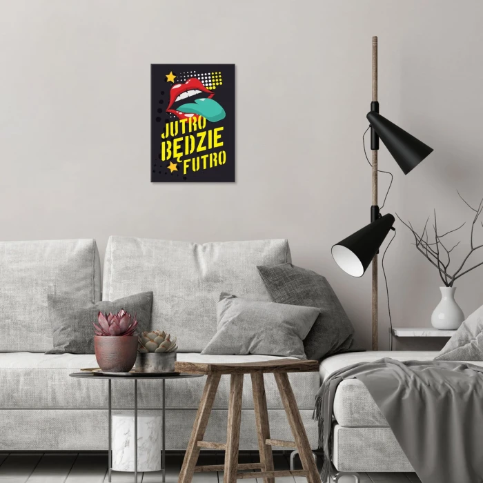 Plakat metalowy Jutro będzie futro Prezent