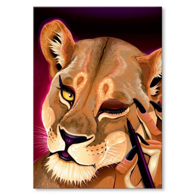 Plakat metalowy Lioness Prezent