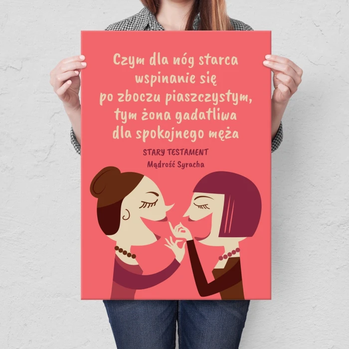 Plakat metalowy Żona gadatliwa Prezent