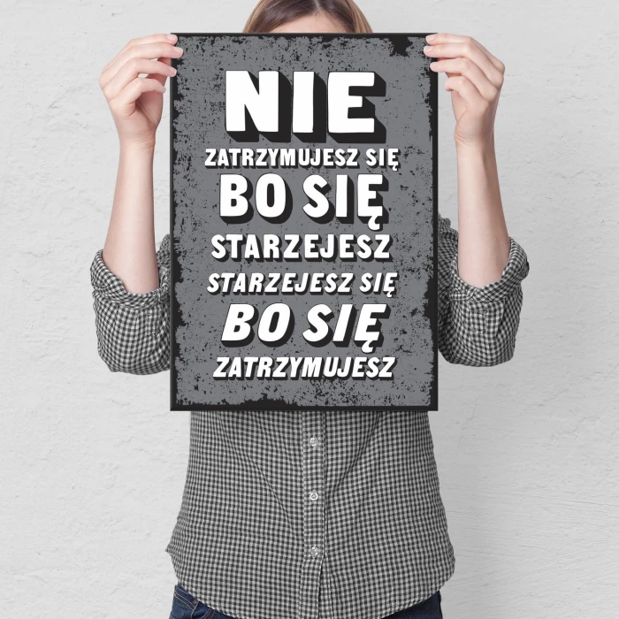 Plakat metalowy Starzejesz się Prezent