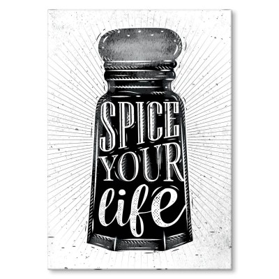 Plakat metalowy Spice your life Prezent