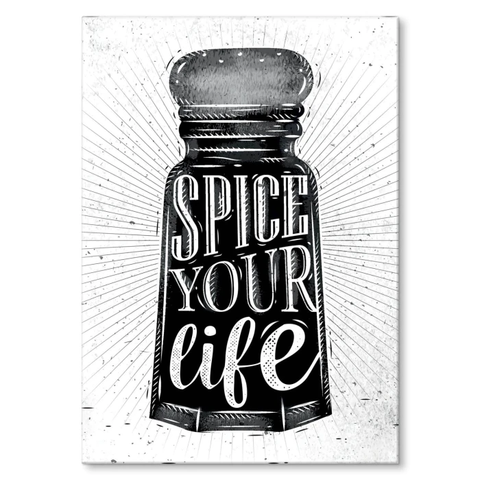 Plakat metalowy Spice your life Prezent