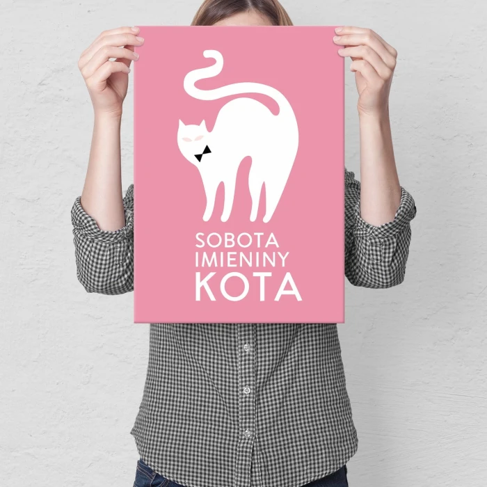Plakat metalowy Sobota imieniny kota Prezent
