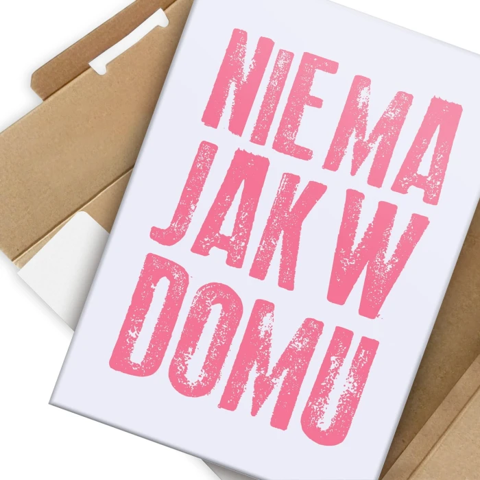 Plakat metalowy Nie ma jak w domu Prezent