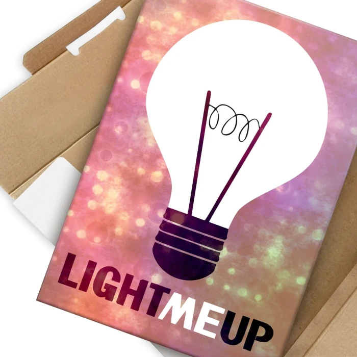 Plakat metalowy Light me up Prezent