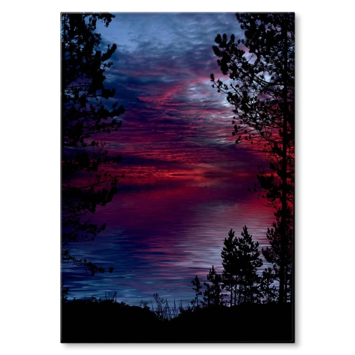 Plakat metalowy Lovely lake Prezent