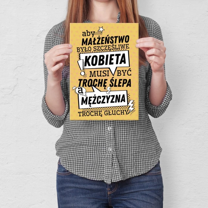 Plakat metalowy Ślepa i głuchy Prezent