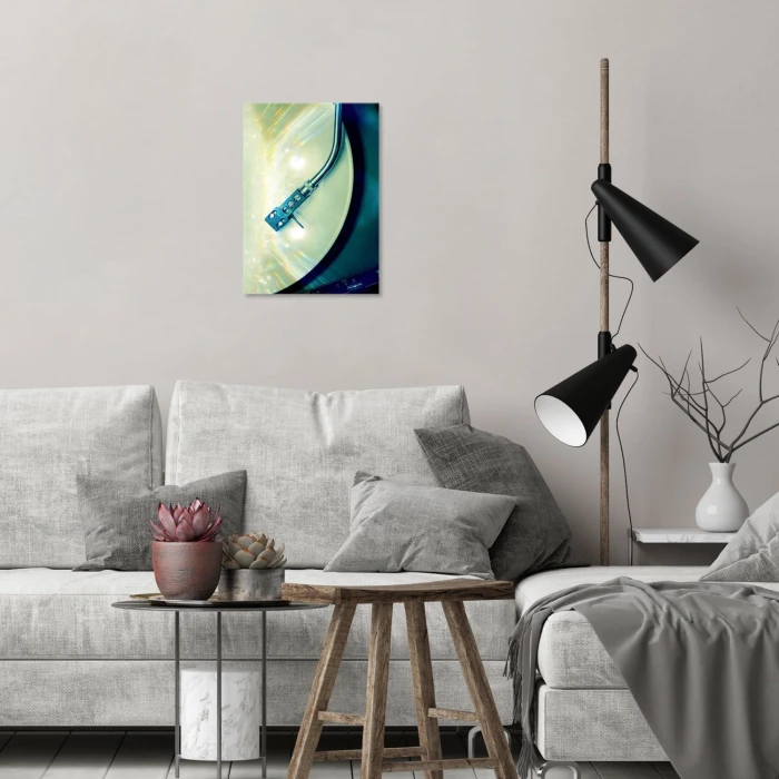 Plakat metalowy Gramofon płyta winylowa Prezent